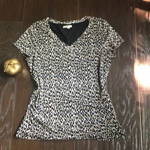 Dana Buchman animal print shirt